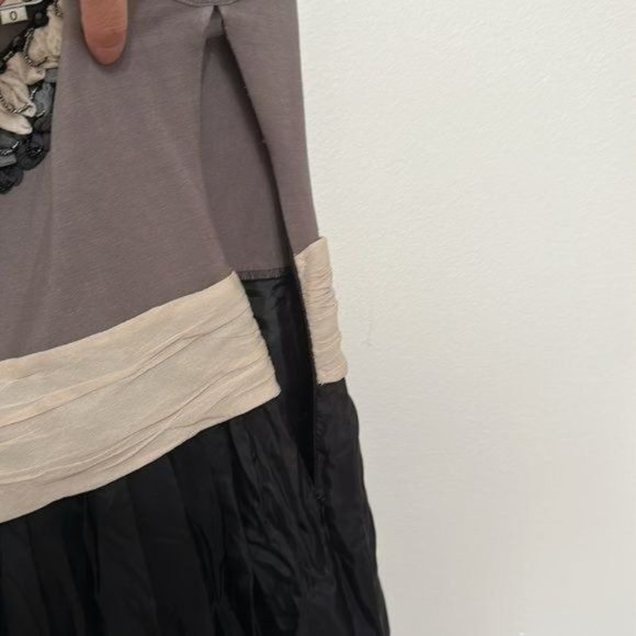 Yoana Baraschi Anthropologie Sleeveless Beaded Ruffle Dress Size 0 - Picture 5 of 10